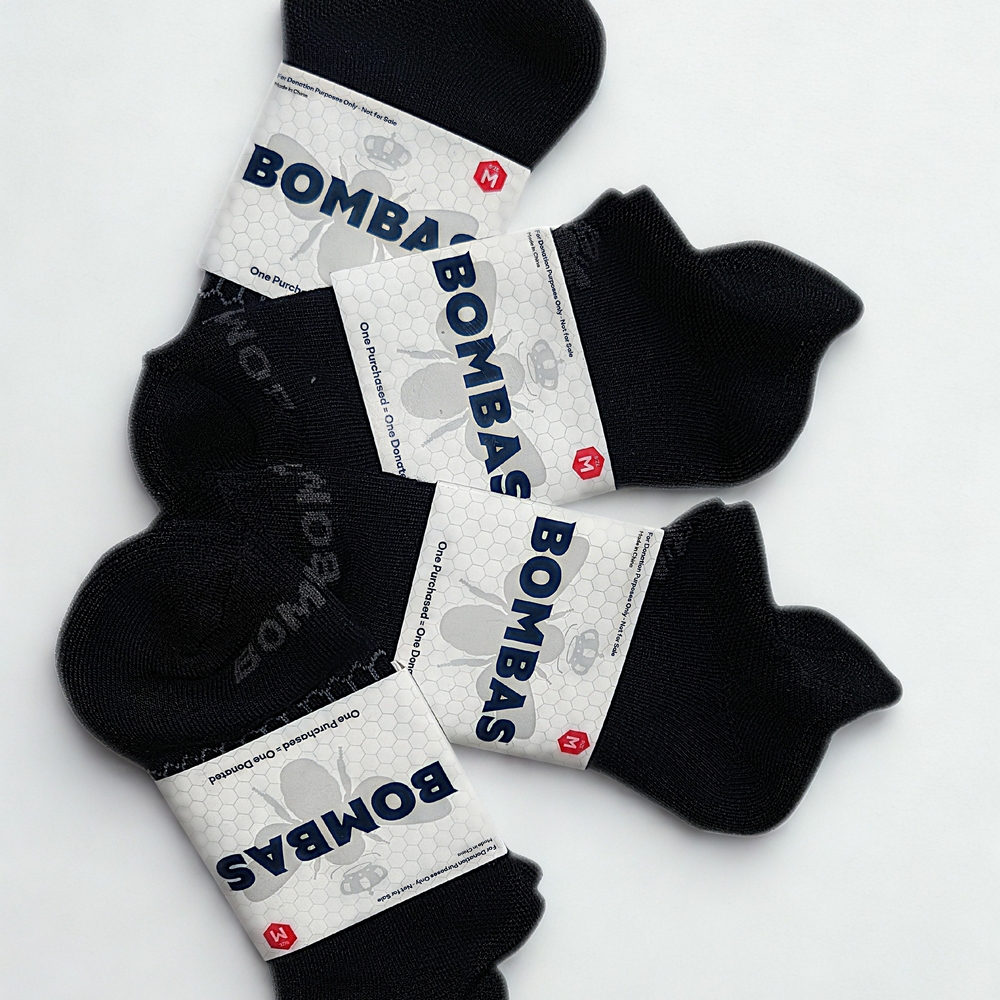 Bombas Unisex (Women's &Men's) Athletic Black Socks